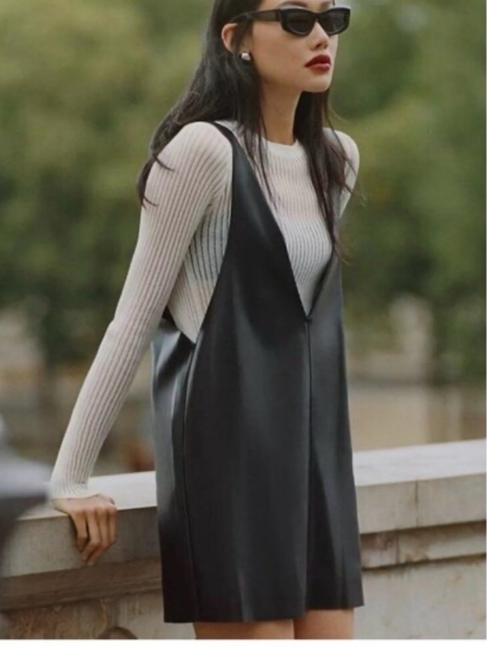 Sunday in Brooklyn Women’s Black Faux Leather Dress Size XXS